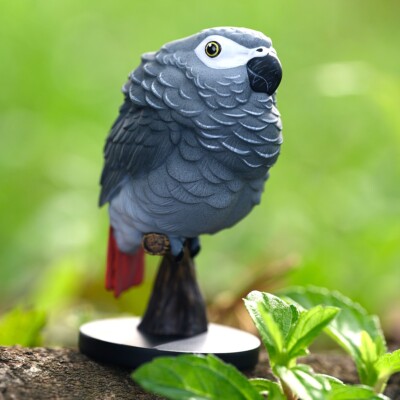 Animal Heavenly Body African Grey Parrot Psittacus erithacus Statue