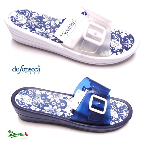 DE FONSECA ciabatta pantofola donna zeppa media fibbia mare piscina CLASS  D3 | eBay