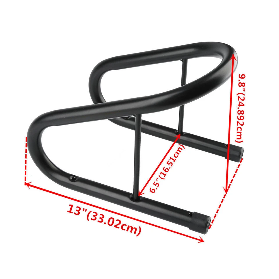 2 Set 6.5" Wheel Chock Kit Scooter Bike Stand Trailer Truck Mount Kit Black New - Image 3 of 4