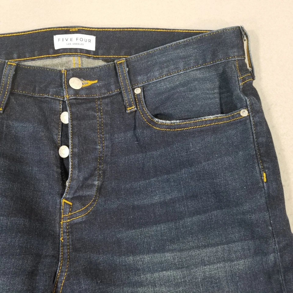 Five Four Los Angeles Jeans Hombre 36x34 Slim Recto Azul Elástico Denim Pantalones Foto 4 de 4