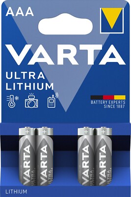 8 x Varta Ultra Lithium Batterien AAA Micro FR03 6103 1,5V Lithium 2 x 4er