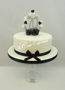 Cake Topper Heart Burst Spray Diamante Numbers Birthday Black White Silver Ebay