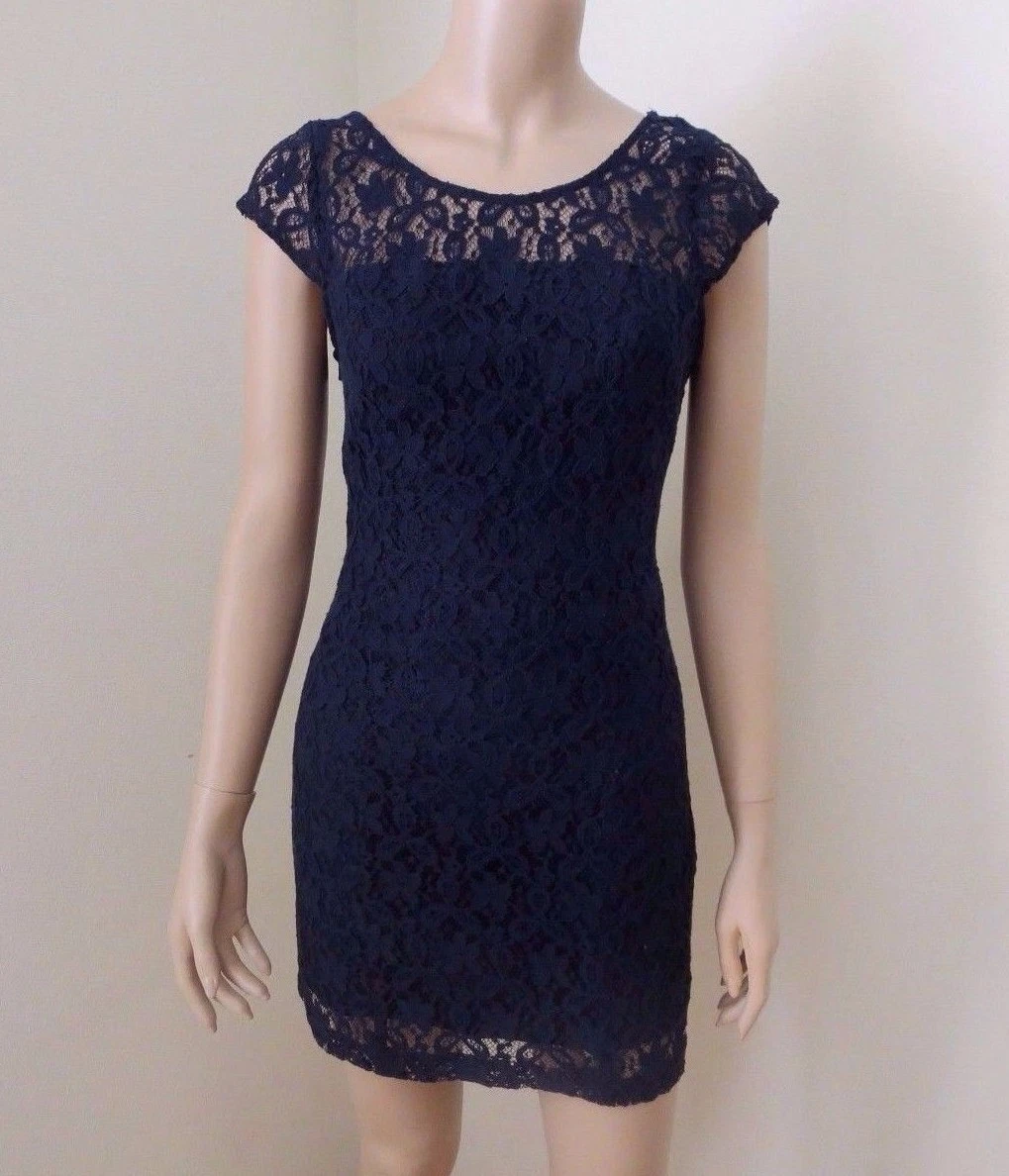 Hollister navy lace clearance dress