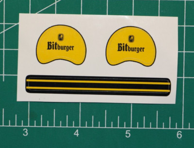 Bitburger Premium Beer Football Gumball Helmets Custom DIECUT *DECAL SHEET ONLY*