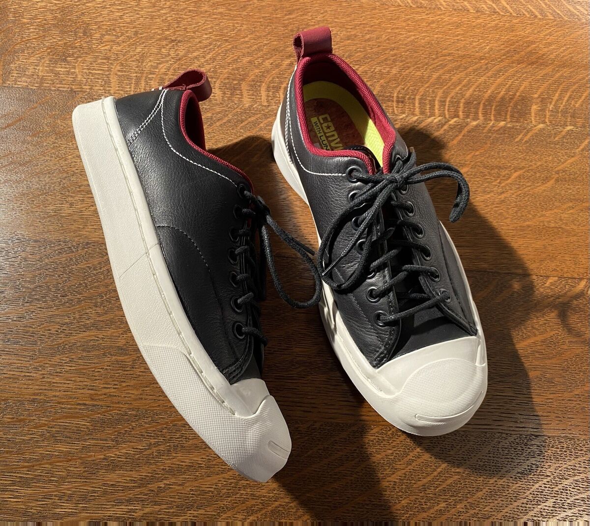CONVERSE Lunarlon Jack Purcell JP M Series Black Leather Lo CONVERSE Lunarlon Jack Purcell JP M Series Black Leather Lo
