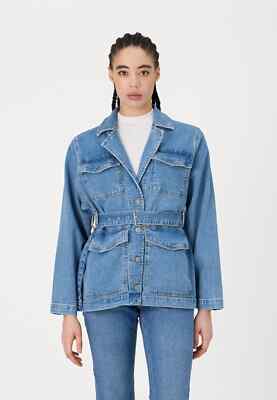 Selected Femme SLFELLIN STUDIO JACKET light blue denim jacket UK