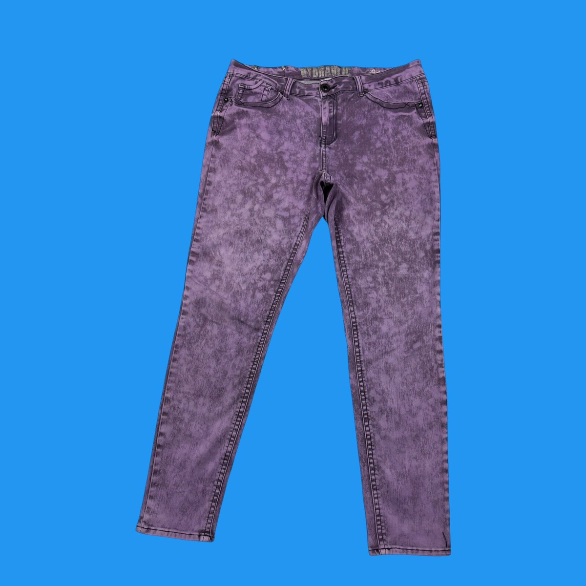 Hydraulic Jeans Mens Size 16 Bailey Super Skinny Purple Stone