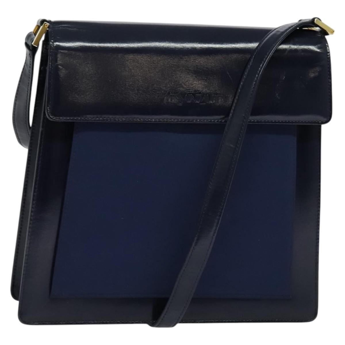 Borsa a tracolla SAINT LAURENT pelle blu oro originale bs24959