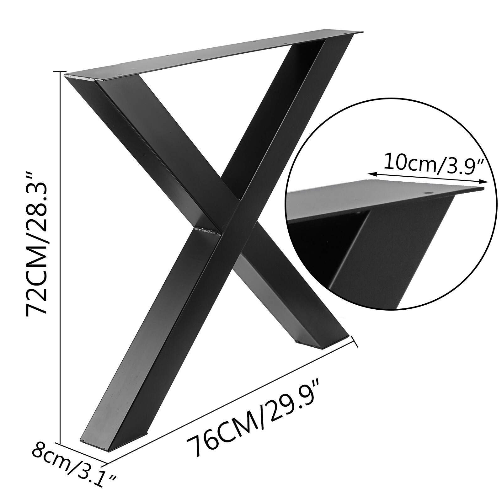 16" 40" Cast Iron Table Leg Metal Desk Legs Furniture 28" Coffee Table