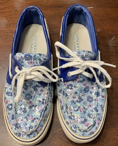 floral boat shoes