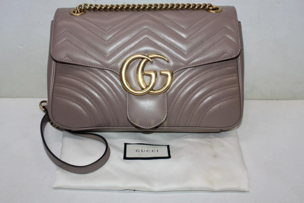 Gg marmont chain velvet crossbody bag Gucci Pink in Velvet - 34387639