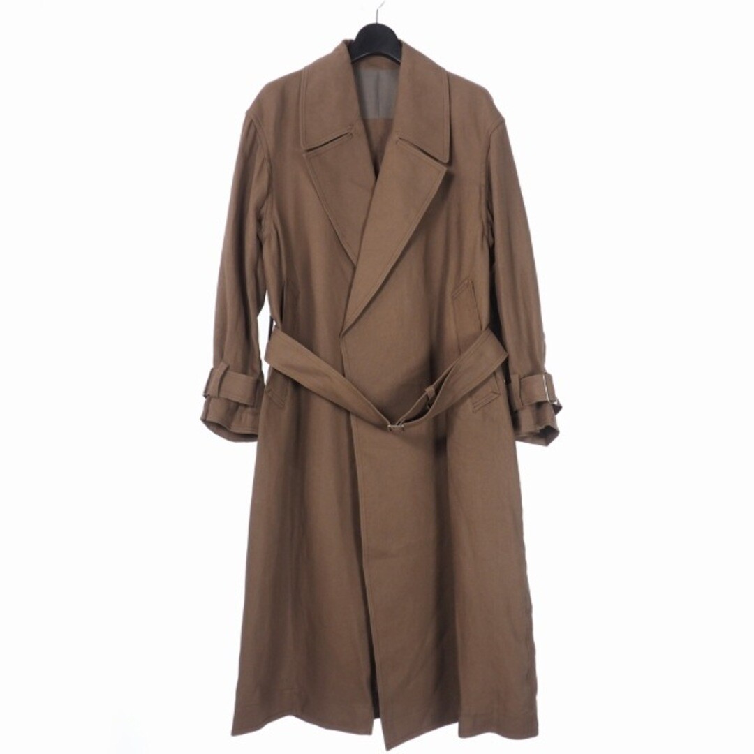 York YOKE 21SS PAPER KERSEY DOUBLE BREASTED OVERCOAT 3 BROWN York YOKE 21SS PAPER KERSEY DOUBLE BREASTED OVERCOAT 3 BROWN