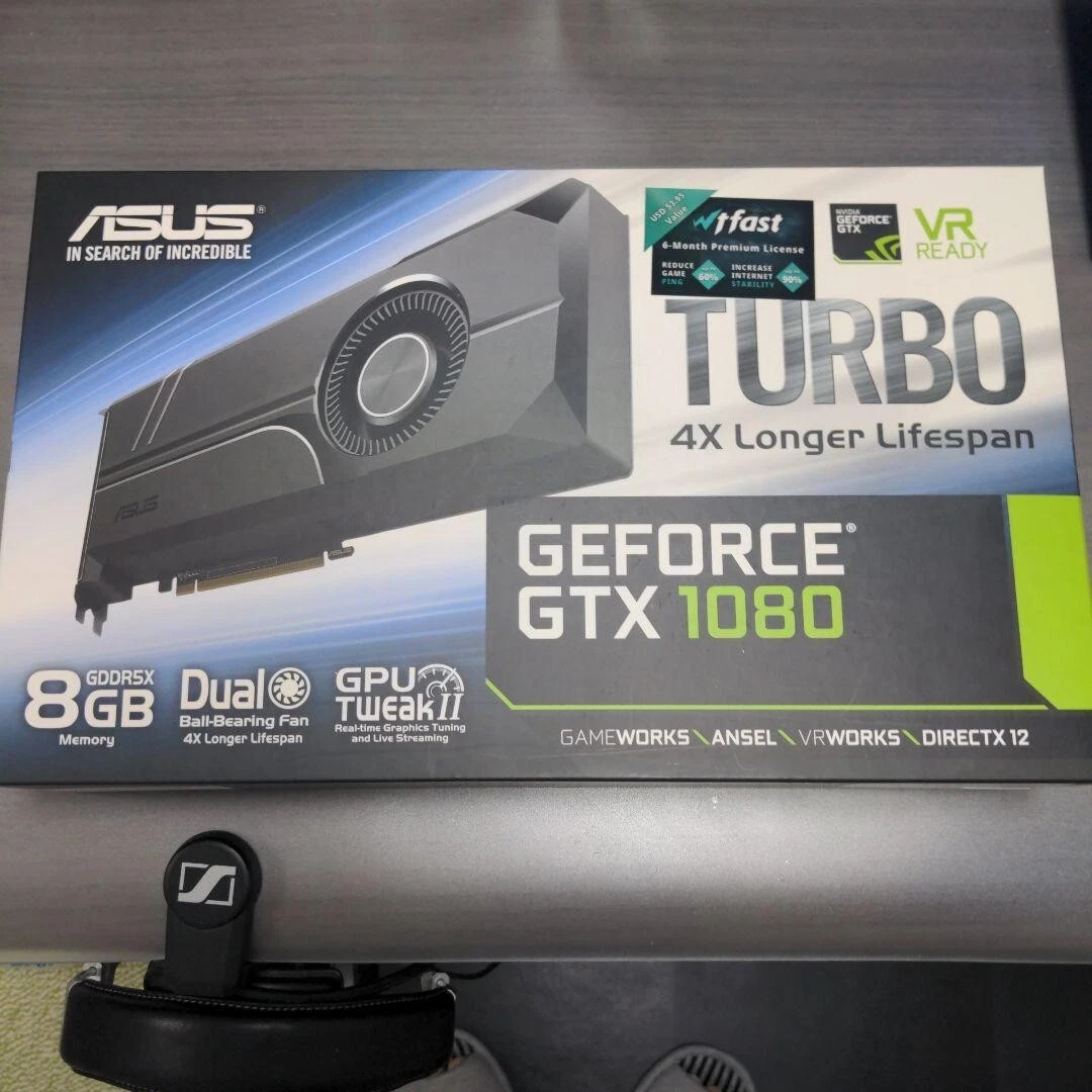 ASUS NVIDIA GeForce Turbo GTX1080 GPU 8GB GDDR5 Graphics card USED