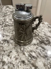 Vintage Colibri Art Deco Table Lighter Tankard Knight Mug Stein Design
