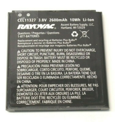 RAYOVAC CEL11327 Battery