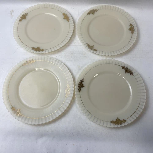 MacBeth-Evans Petalware Cremax Gold Decal Depression Glass Gold On Plates