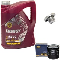 MotoröL ÖLfilter SM105 5W30 5 Liter + ÖLablassschraube FüR Chevrolet Opel Omega