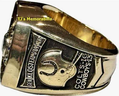 1970 BALTIMORE COLTS SUPER BOWL V CHAMPIONS CHAMPIONSHIP RING JOSTEN 14K GOLD - Picture 3 of 6