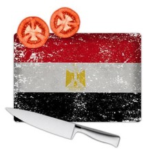 Gift Cutting Board : Egypt Flag Retro Artistic Egyptian Expat Country