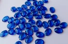 6 Pcs Of Hydro Blue Sapphire Faceted Oval Briolettes Front To Back Drilled Beads