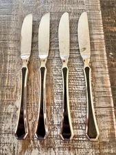 Montrose 18/8 Stainless Steel w/ Black Inlay 8 1/4 long Set Of 4 Butter Knives