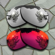 US Silver Violet Red Lenses Replacement For-Oakley Feedback Polarized