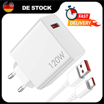 Xiaomi 120W Schnell Ladegerät Netzteil 6A USB-C Kabel Redmi Note10/11 X5 Pro 5G