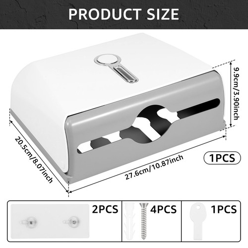 Paper Towel Dispenser Wall MountAdhesive/Drilling Install Multifold