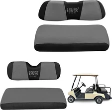 10L0L Golf Cart Front Rear Seat Cover Set for EZGO TXT RXV Club Car DS Only