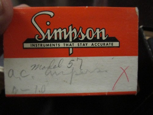 Vintage Simpson alternating current amperes gauge new in box - Picture 3 of 3