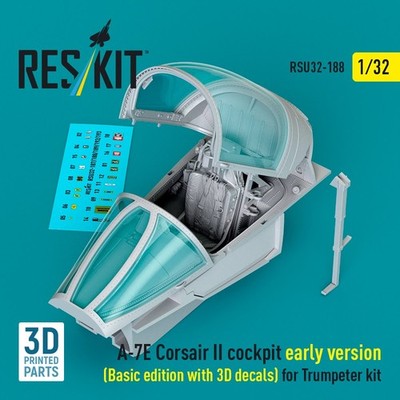 A-7E early cockpit  (with 3D decals) for Trumpeter kit 1/32 ResKit RSU32-0188