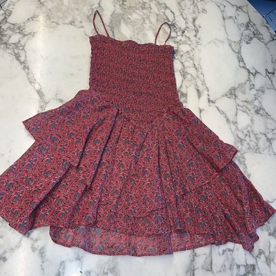 Isabel Marant Etoile Anka Cotton Red Dress. Size 36/UK6. New No Tag.
