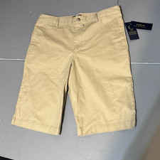Polo Ralph Lauren Shorts Boys 20 11 Khaki Beige Chino Shorts New Stretch