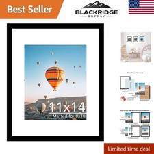 Versatile 11x14 Wall Frame - Display 8x10 with Mat or 11x14 Without for Elegance