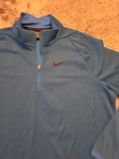 Nike 1/4 Zip Pullover Men Meduim Blue Pullover Sweatshirt Fleece P80