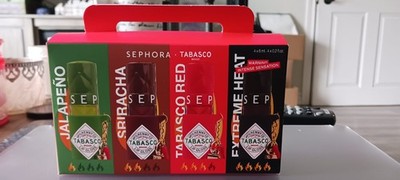Sephora x Tabasco Outrageous Plump LIP GLOSS SET - Red Jalapeño Sriracha Extreme