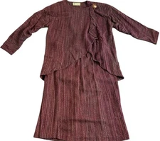Vintage 70’s BOBBYE Designer Weaver Women’s 2 Piece Set Size Large Wool Retro