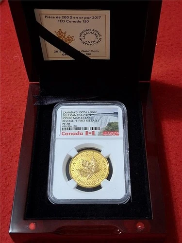 2017 Canada 150th Anniv. $200 1oz .99999 Gold Maple Leaf NGC REV PF70 OGP #T4633