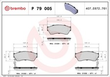 ?Fits BREMBO P 79 005 HAM PADS. FRONT SUZUKI SWIFT 1.3 86-  ?UK Seller?
