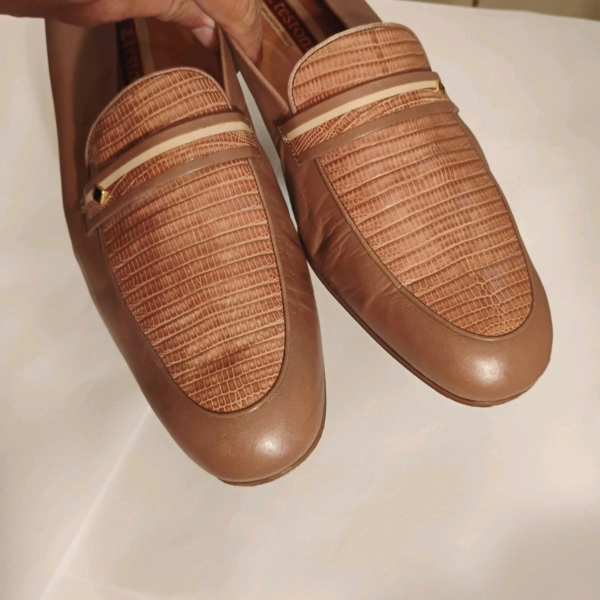 Beautiful A. Testoni Italy Men’s Split Toe Dress Shoes Size 13 M Brown Derby Split Toe - Animas Code main image 2