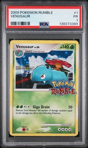 PSA 1 PR 2009 Pokemon Rumble Venusaur 1/16 Holo Foil Rare Promo