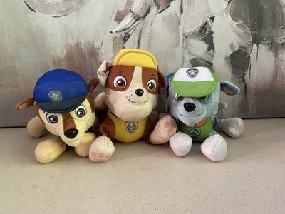 Spin Master Paw Patrol Chase, Rubble, Rocky kleines Stofftiere Konvolut - 3 Stück