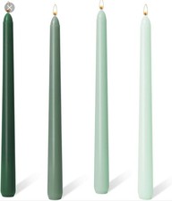 Table Candle Green 175mm X 20mm Pack Of 4