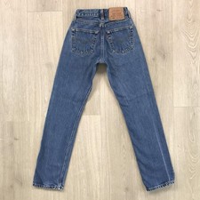 Vintage Levi s 501 Button Fly Slim Straight Jeans Tag Size 24x30