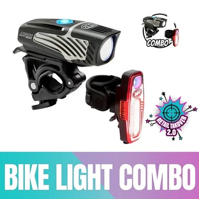 NiteRider Lumina Micro 900 Front Bike Light Sabre 110 Rear Bike Light Combo Set