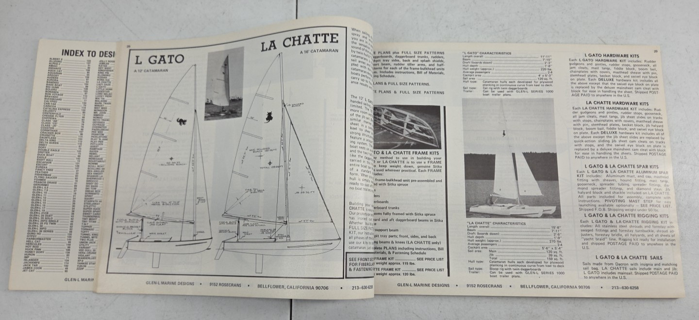 Vintage 1985 Glen Marine Designs Catalog Boat Designs Frame Kits Patterns