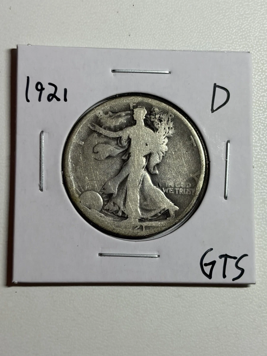 Uncertified Silver 1921 Year Liberty Walking Half Dollars (1916