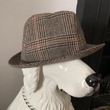 Marks & Spencer Brown Trilby Hat Size Small 6 3/4 - 6 7/8 Wool Blend Tweed
