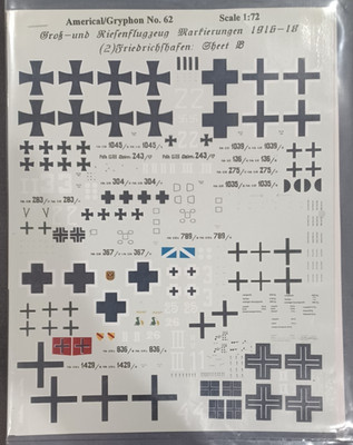 Americal | No. 62 | 1:72 Grob-und Reifenfluggeug 1916-18 Decals