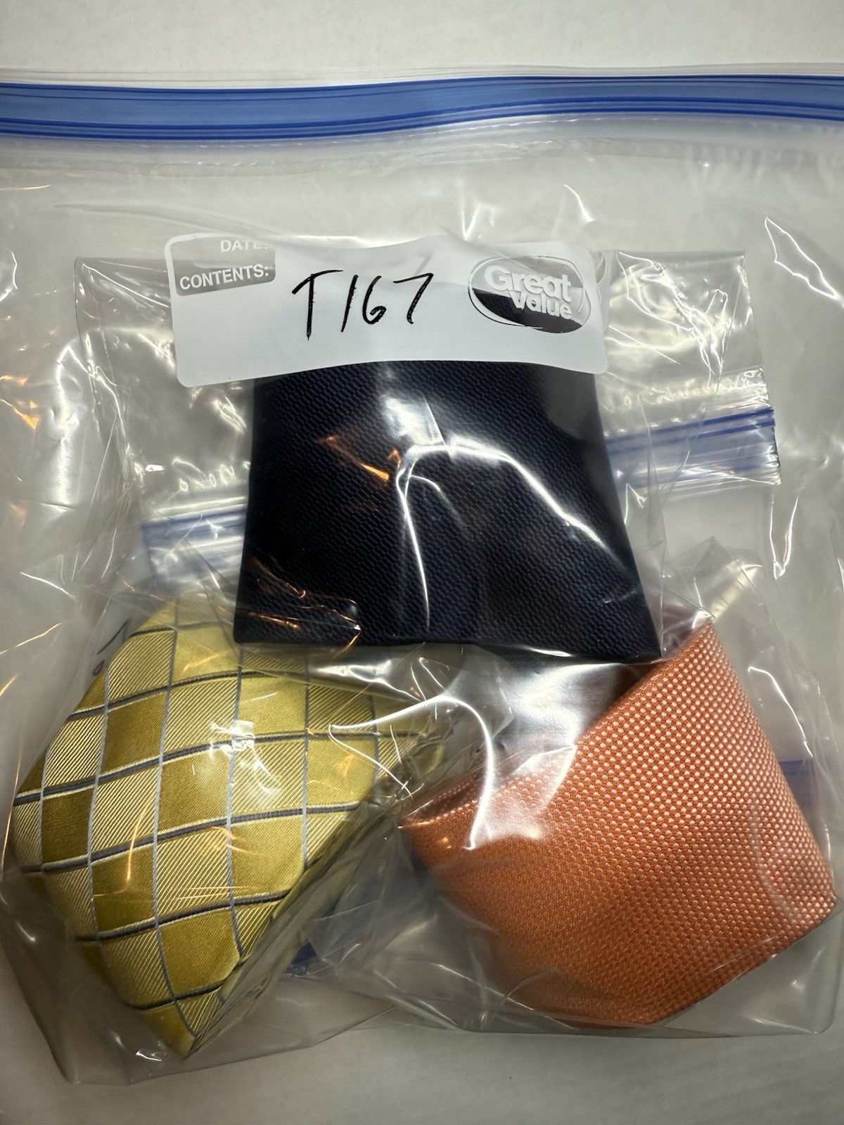 Lot 3 Tommy Hilfiger Silk Ties Men Navy Jacquard Yellow Plaid Orange Necktie thumbnail 14